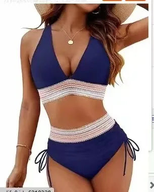 High Waist Split Bikini Swimsuit Set