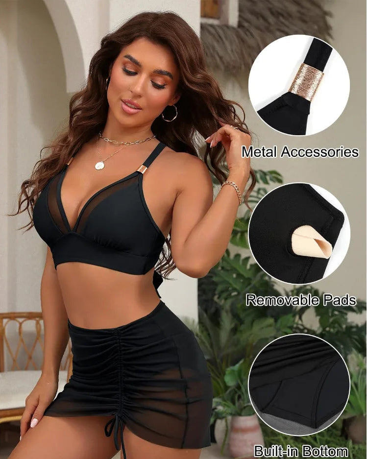 Women's High Waist Bikini Suit Swimsuit