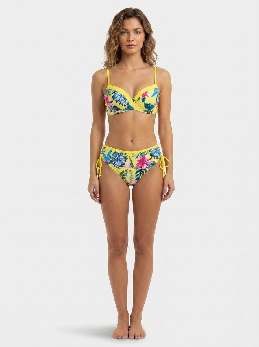 Floral Underwired Mid Waist Bikini Set