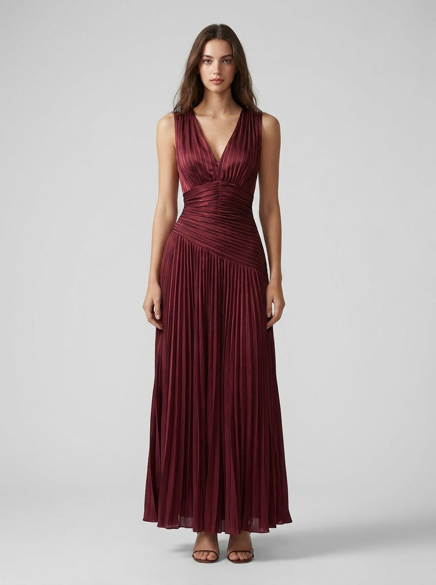 Backless Sleeveless Slim A-Line Maxi Dress