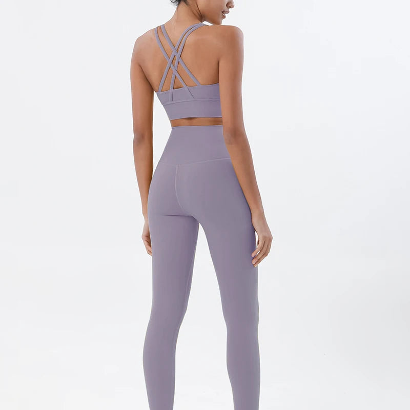 2-Piece Nylon Yoga Set | Breathable Quick-Dry Sportswear