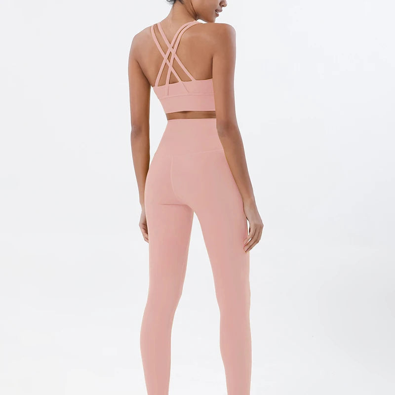 2-Piece Nylon Yoga Set | Breathable Quick-Dry Sportswear