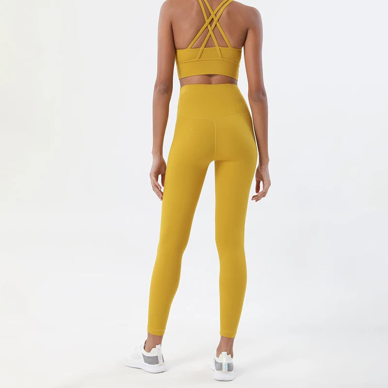 2-Piece Nylon Yoga Set | Breathable Quick-Dry Sportswear