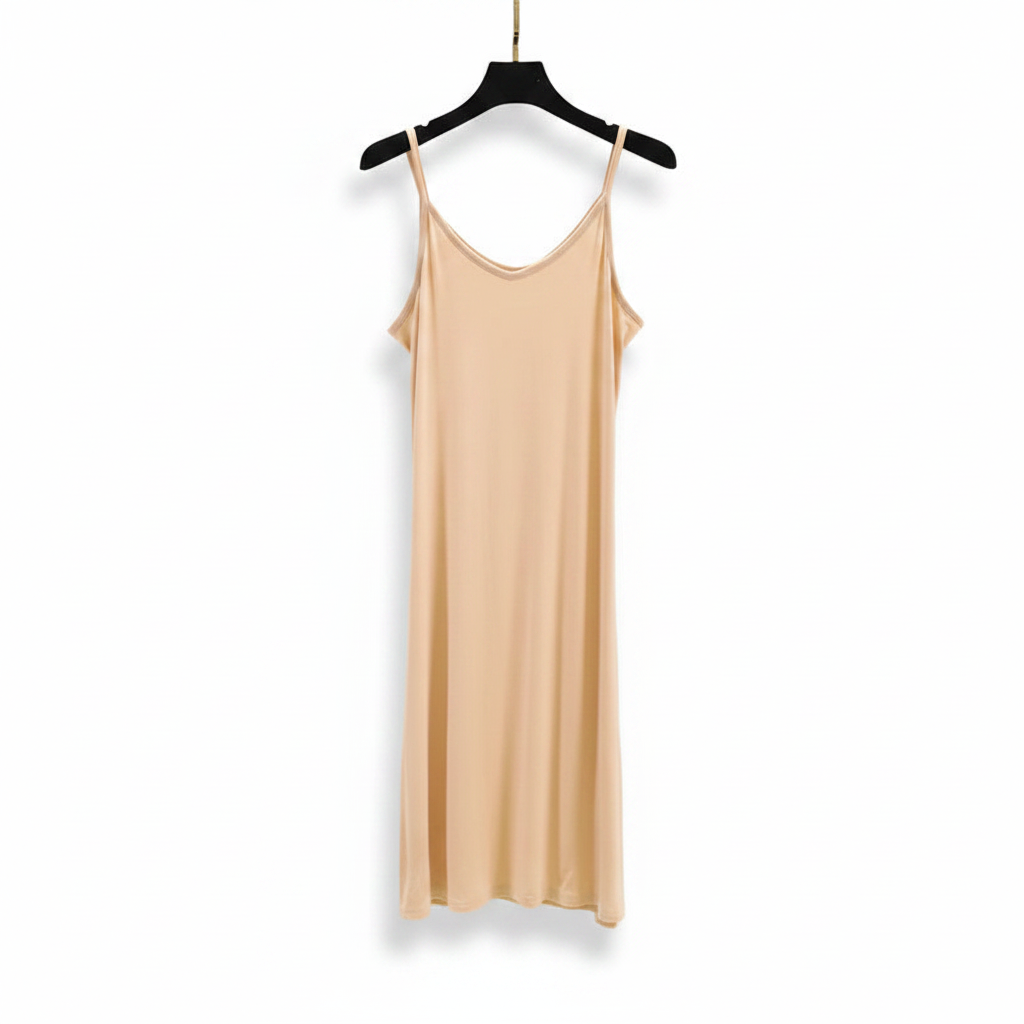 Modal Spaghetti Strap Cami Dress | Casual Beach A-Line Midi Dress