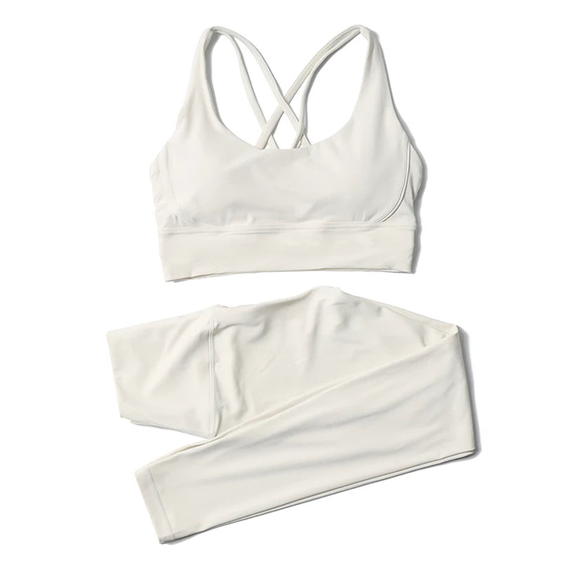 2-Piece Nylon Yoga Set | Breathable Quick-Dry Sportswear