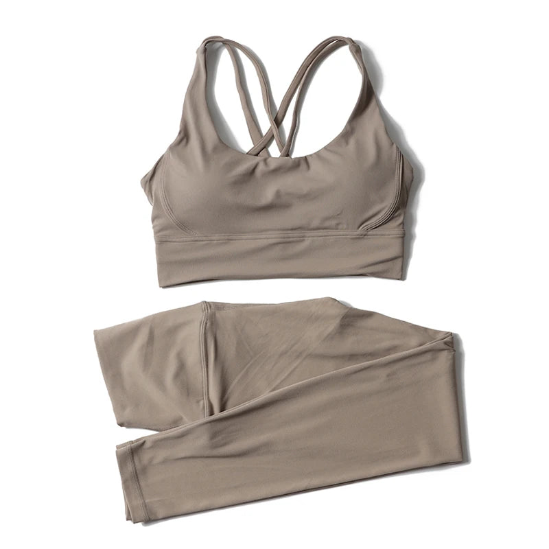 2-Piece Nylon Yoga Set | Breathable Quick-Dry Sportswear