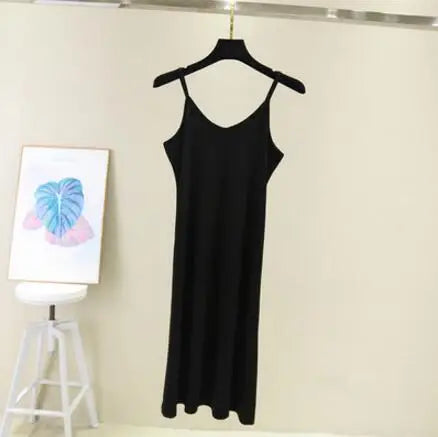 Modal Spaghetti Strap Cami Dress | Casual Beach A-Line Midi Dress