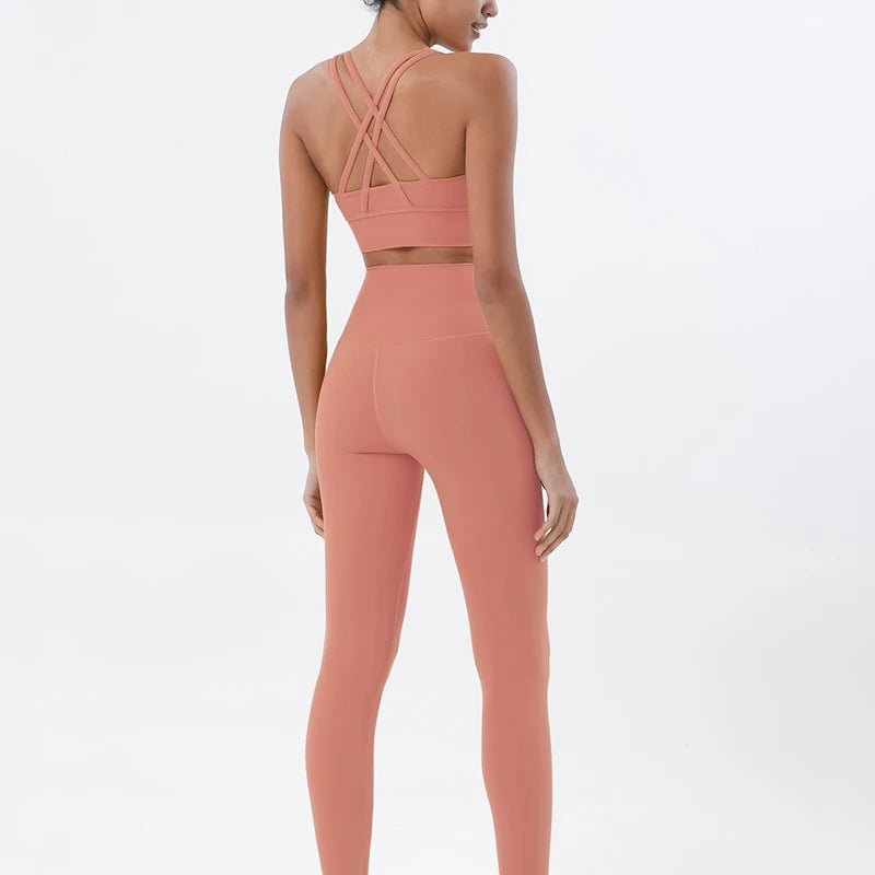 2-Piece Nylon Yoga Set | Breathable Quick-Dry Sportswear