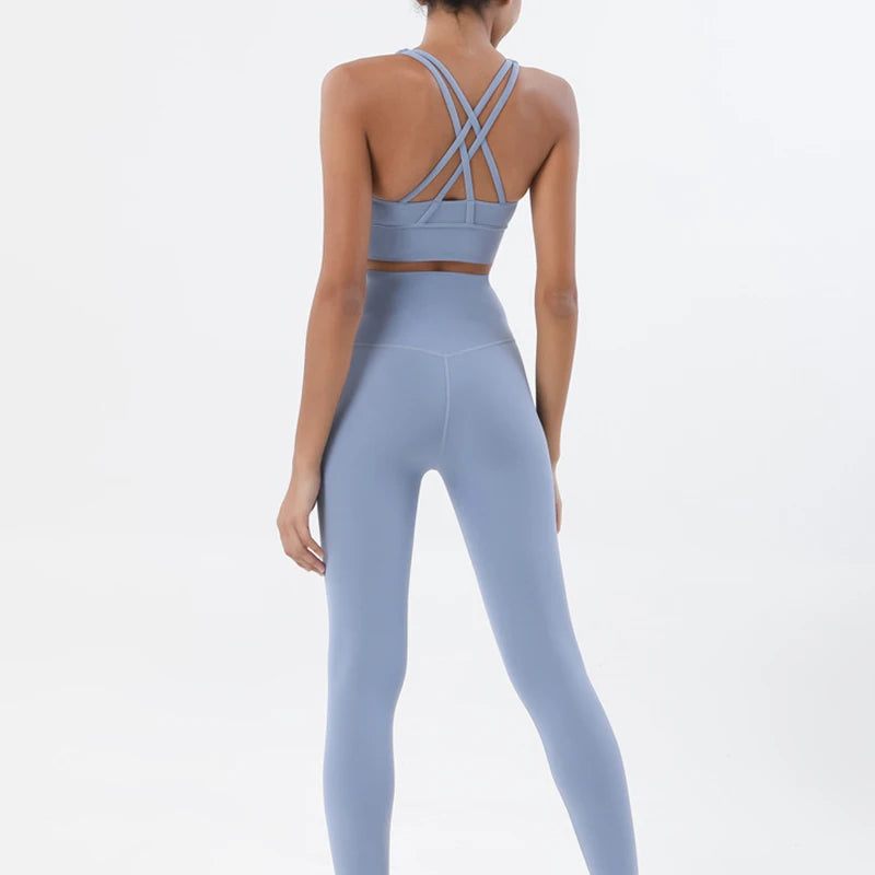 2-Piece Nylon Yoga Set | Breathable Quick-Dry Sportswear