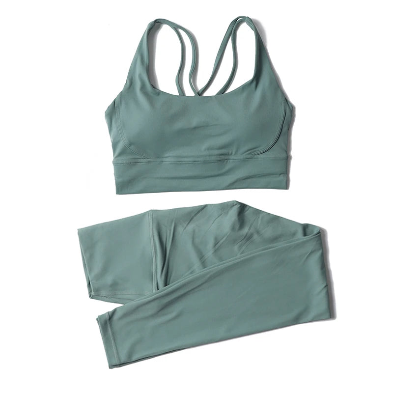 2-Piece Nylon Yoga Set | Breathable Quick-Dry Sportswear