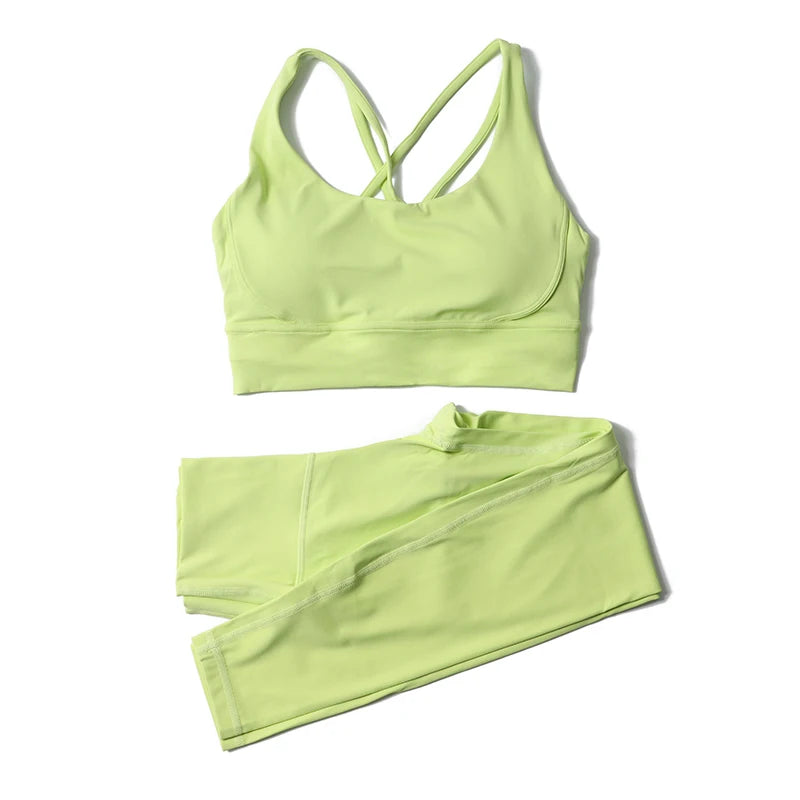 2-Piece Nylon Yoga Set | Breathable Quick-Dry Sportswear