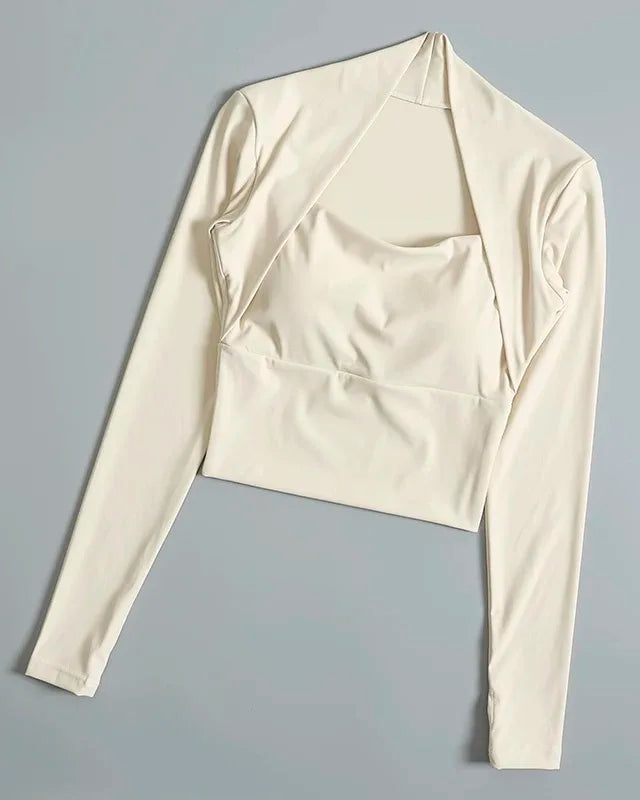 Chest Cushion Long Sleeve Sports Top
