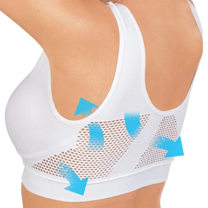 Shockproof Sports Bra Vest | Breathable Padded Gym Running Top