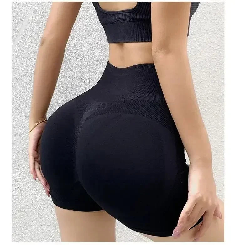 Seamless Sports Bra & Gym Shorts Set | Quick-Dry Yoga Activewear