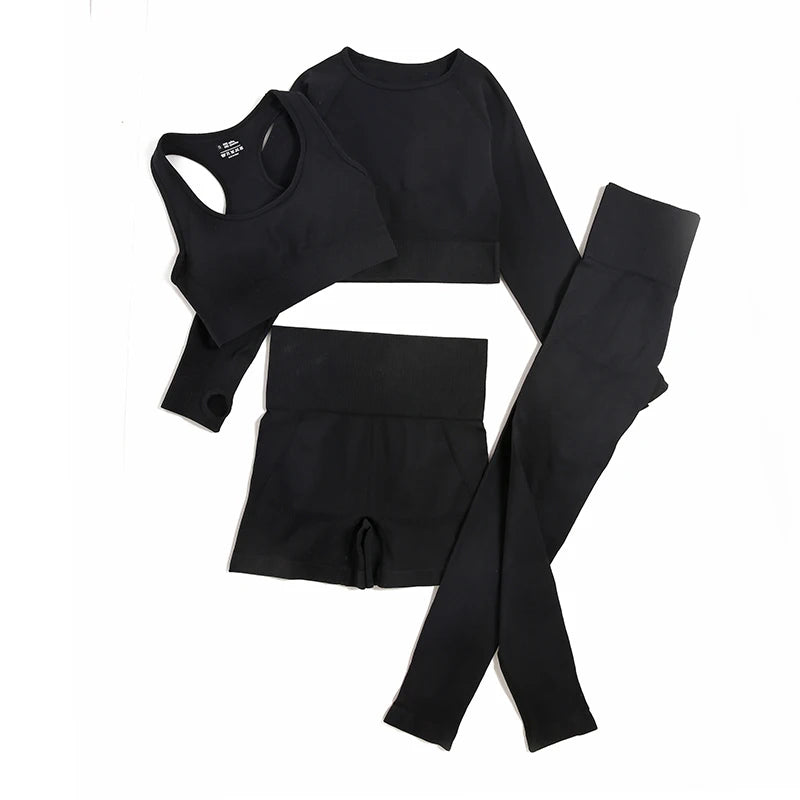 Seamless Gym Sportswear Set | 2, 3 or 4-Piece Yoga Activewear