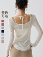 Quick-Dry Long Sleeve Yoga Shirt | Breathable Fitness Running Top