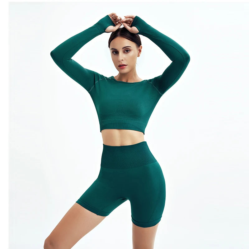 Seamless Gym Sportswear Set | 2, 3 or 4-Piece Yoga Activewear