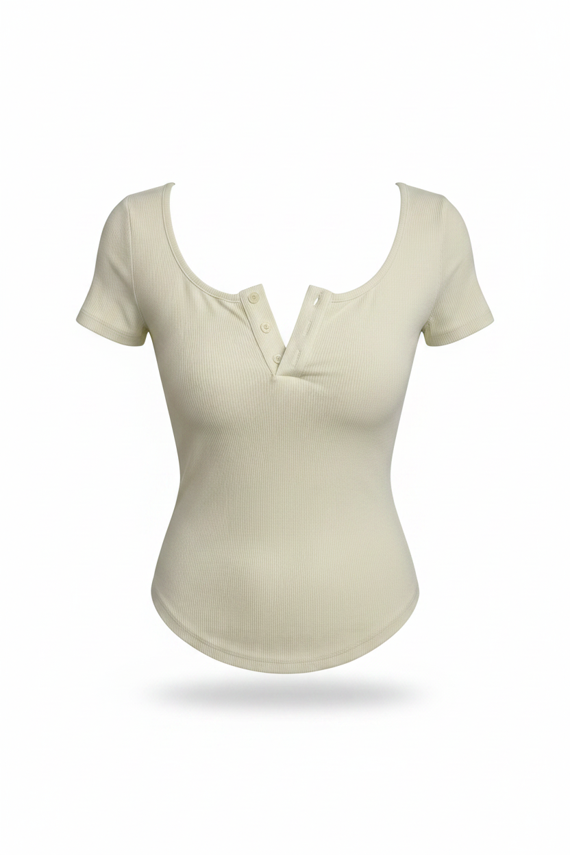 Slim Fit Crew Neck Crop Tee | Short Sleeve Summer Essential