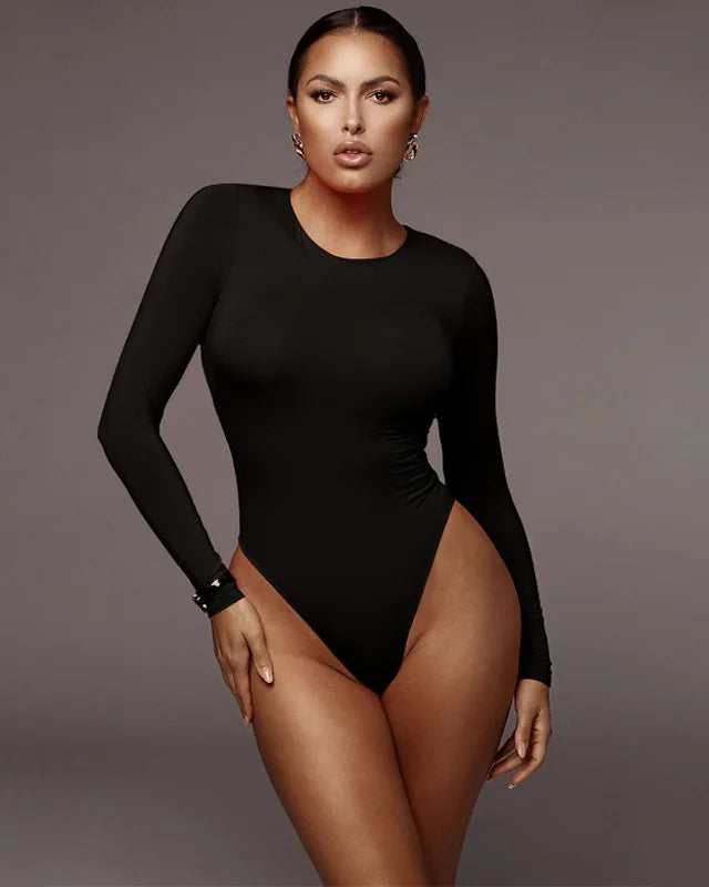 Long Sleeve Solid Bodysuit