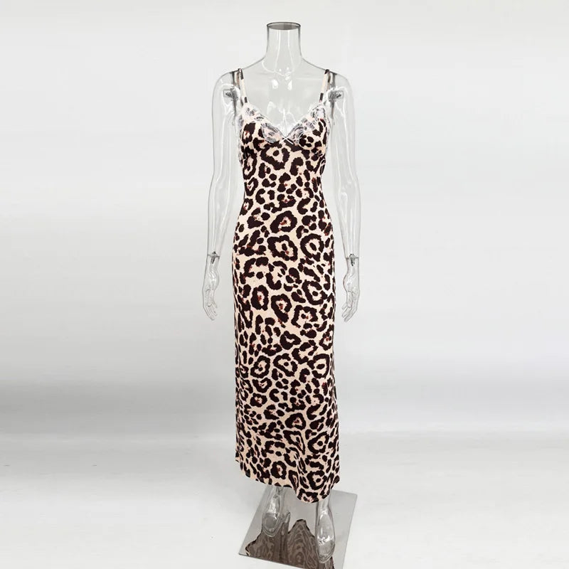 Tossy Lace Patchwork Maxi Dress | Backless V-Neck High Waist Contrast Gown