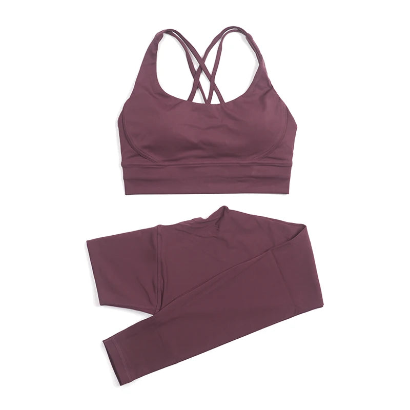 2-Piece Nylon Yoga Set | Breathable Quick-Dry Sportswear