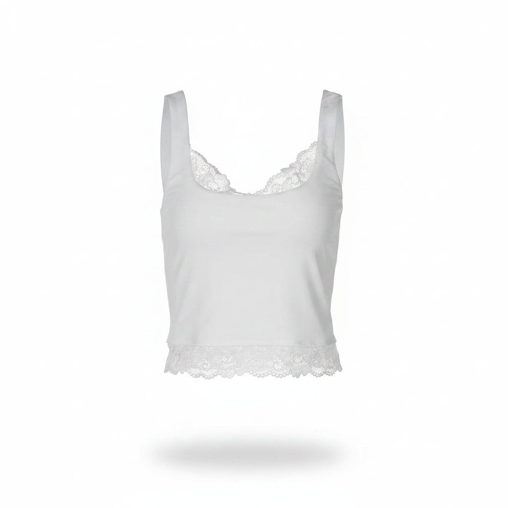 Dulzura Lace Ruffle Backless Tank Top | Square Neck Y2K Party Camisole