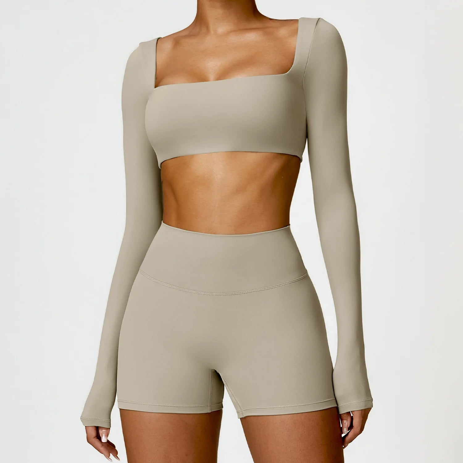 2-Piece Yoga Suit - Quick-Dry Long Sleeve Set