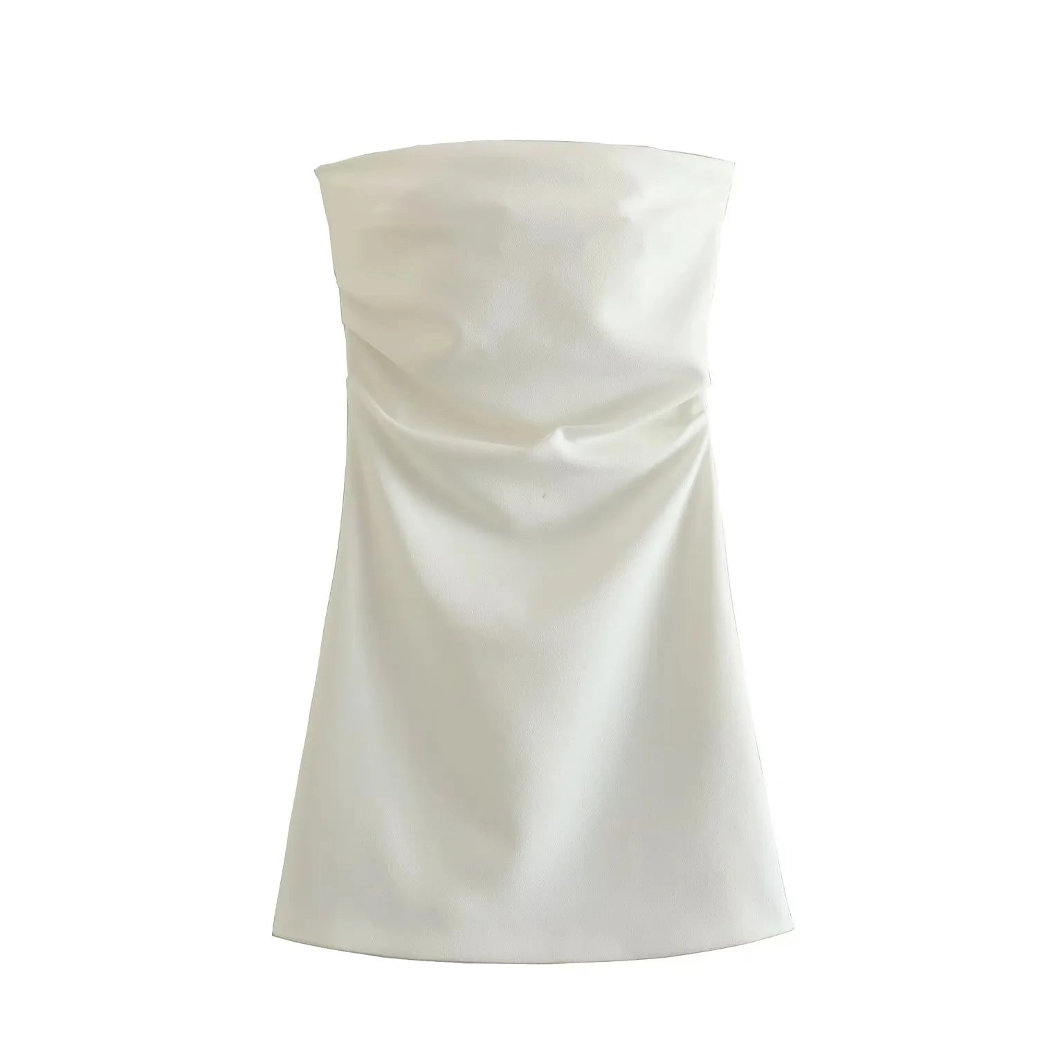 Off-Shoulder Ruched Corset Mini Dress | Strapless Backless Bodycon