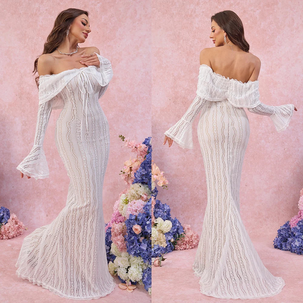 Lace Evening Gown | Elegant Sheath Party Dress in Mini & Maxi Lengths