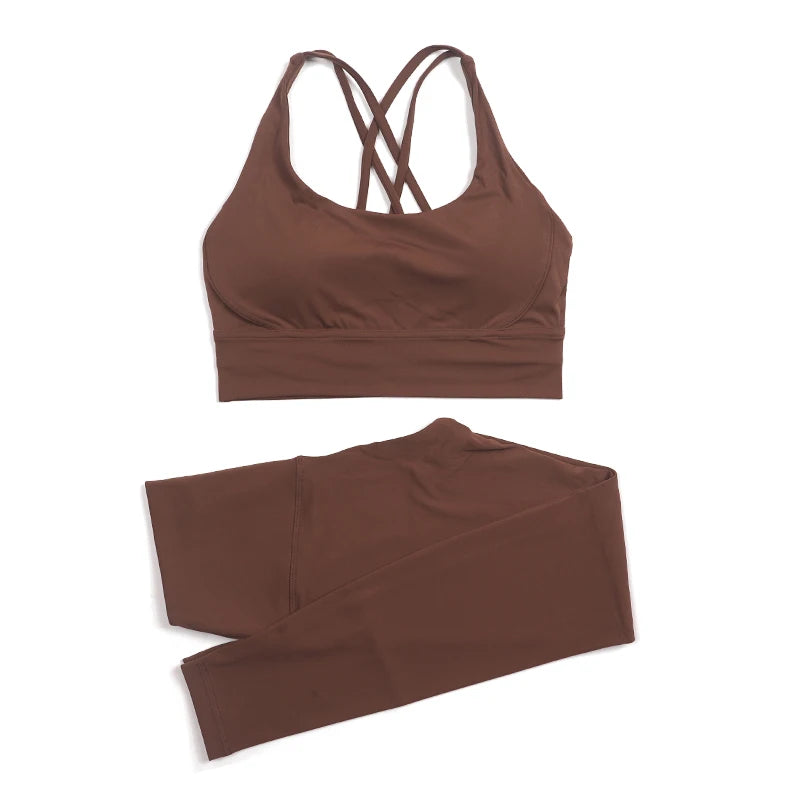 2-Piece Nylon Yoga Set | Breathable Quick-Dry Sportswear
