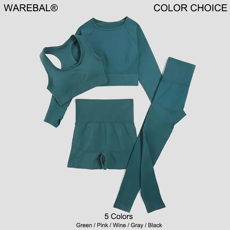 Seamless Gym Sportswear Set | 2, 3 or 4-Piece Yoga Activewear