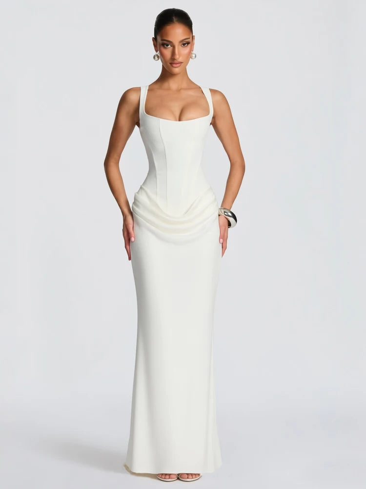 Corset Maxi Dress | Elegant Mermaid Ball Gown Evening Dress