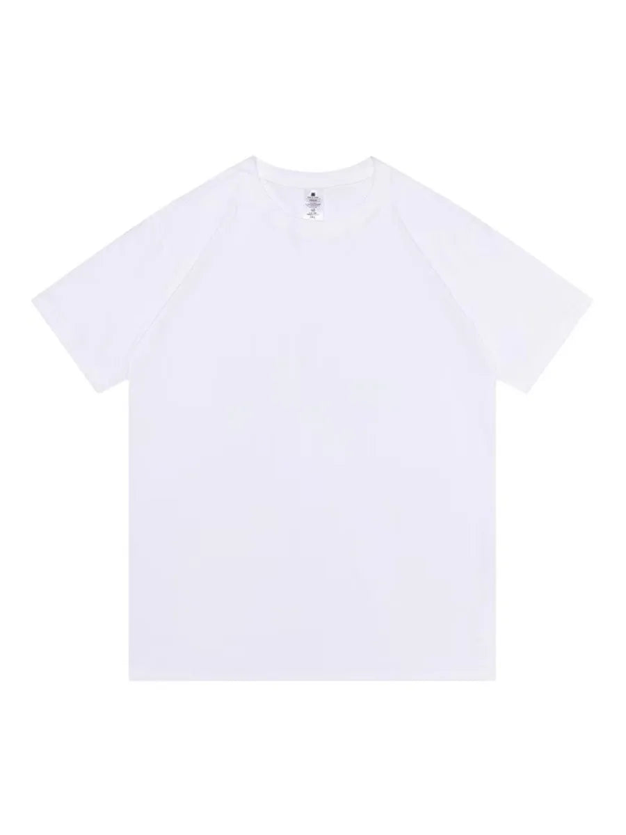 100% Cotton Basic T-Shirt | Loose O-Neck Short Sleeve Casual Tee