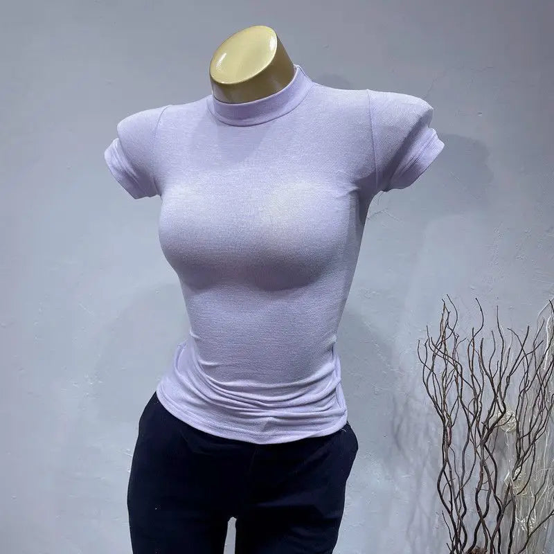 Ribbed Knit Turtleneck Crop Top | Slim Fit Festival Essential