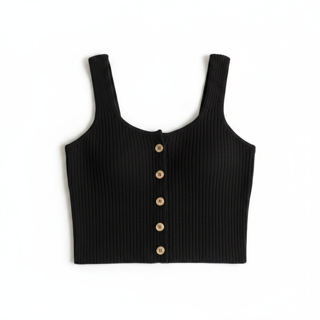 Y2K Corset Camisole with Built-In Bra | Korean Suspender Crop Vest