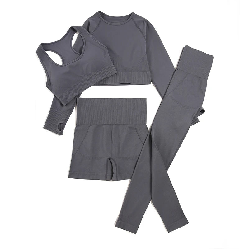Seamless Gym Sportswear Set | 2, 3 or 4-Piece Yoga Activewear
