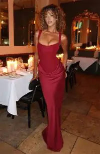 Square Neck Halter Pleated Backless Bodycon Mini Dress