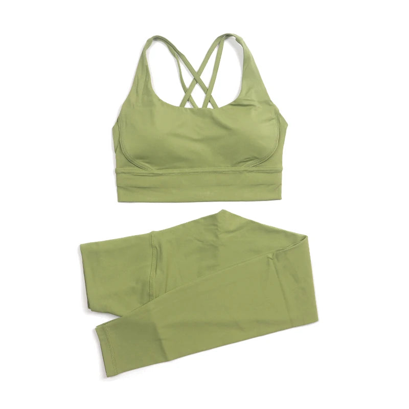 2-Piece Nylon Yoga Set | Breathable Quick-Dry Sportswear