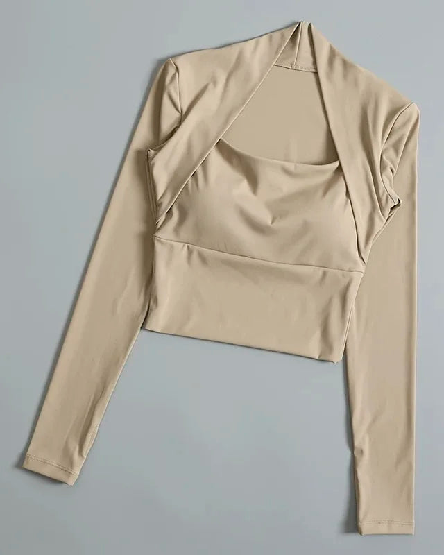 Chest Cushion Long Sleeve Sports Top