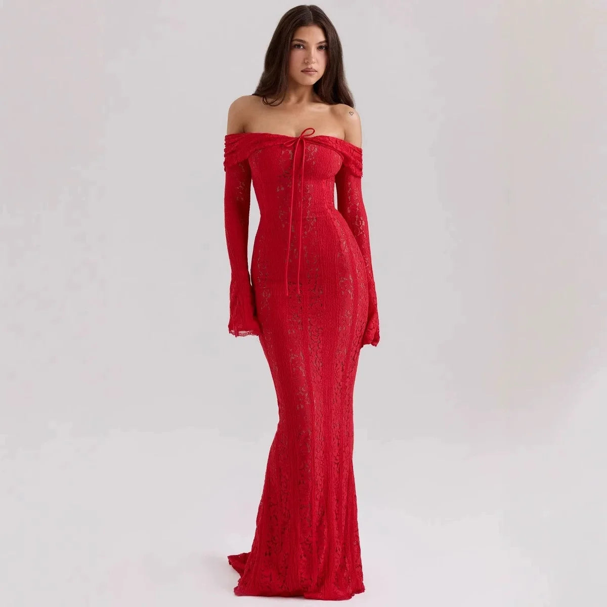 Lace Evening Gown | Elegant Sheath Party Dress in Mini & Maxi Lengths