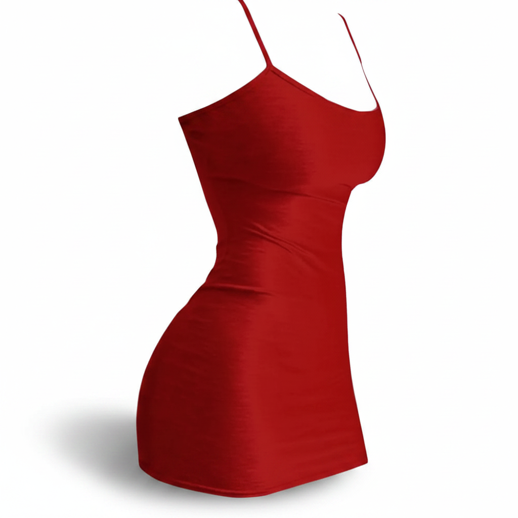 Satin Suspender Party Mini Dress | Slim Fit A-Line Formal Dress