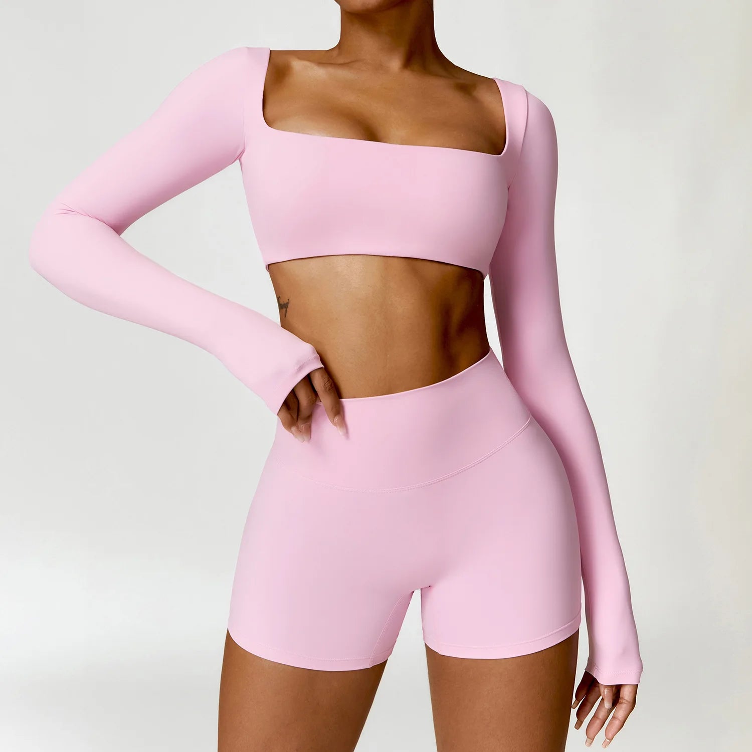 2-Piece Yoga Suit - Quick-Dry Long Sleeve Set
