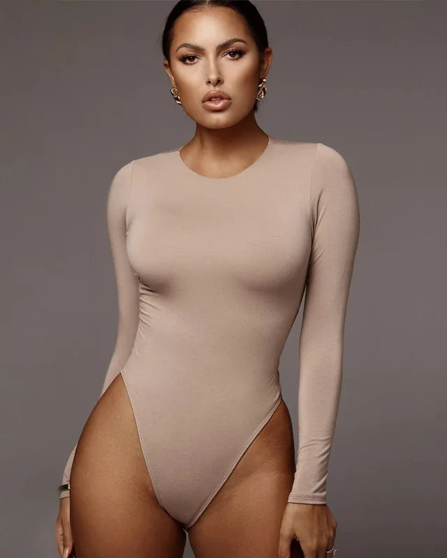 Long Sleeve Solid Bodysuit