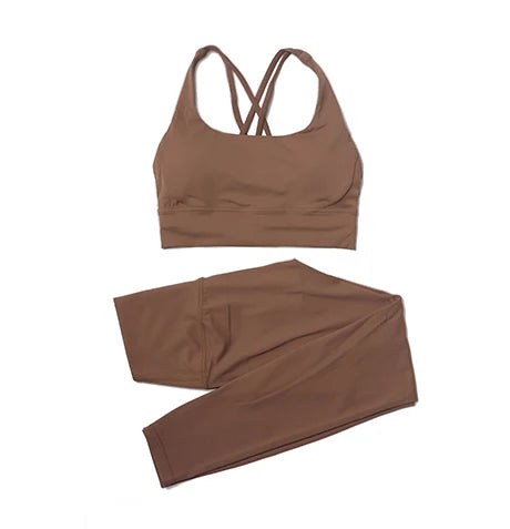 2-Piece Nylon Yoga Set | Breathable Quick-Dry Sportswear