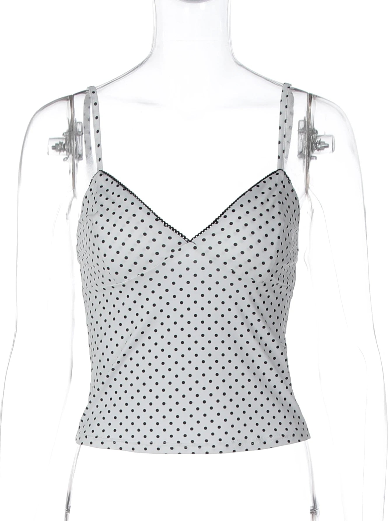 Dulzura Backless Polka Dot Ruffle Camisole | Y2K Party Top