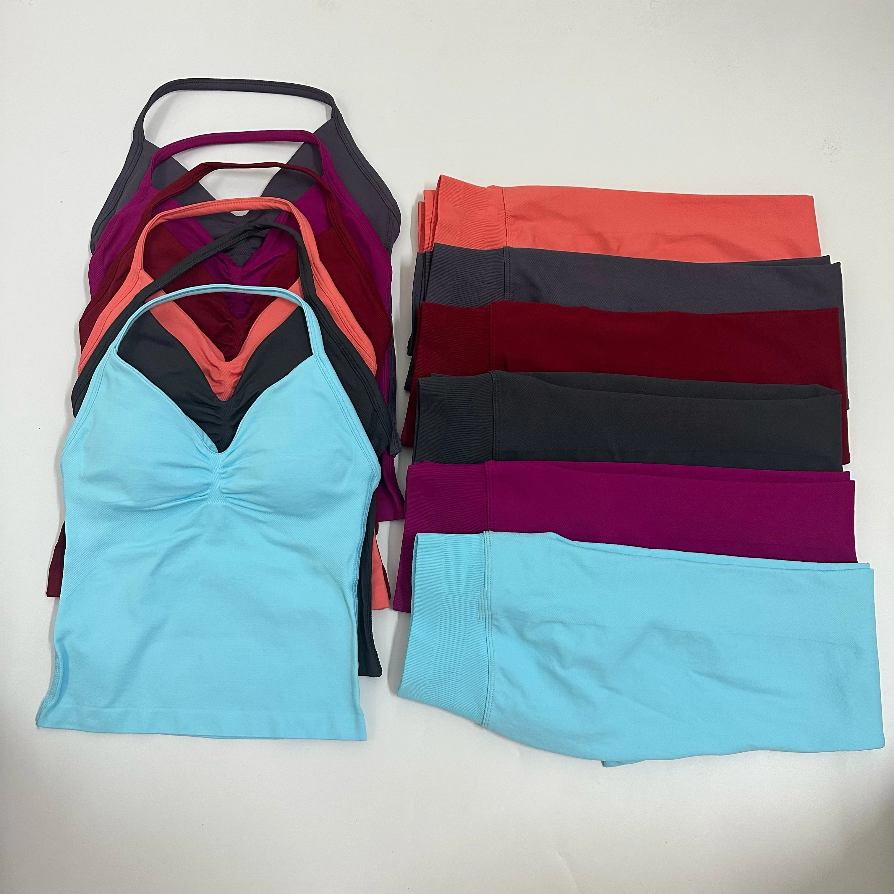 2-Piece Yoga Set - Backless Tank High Waist