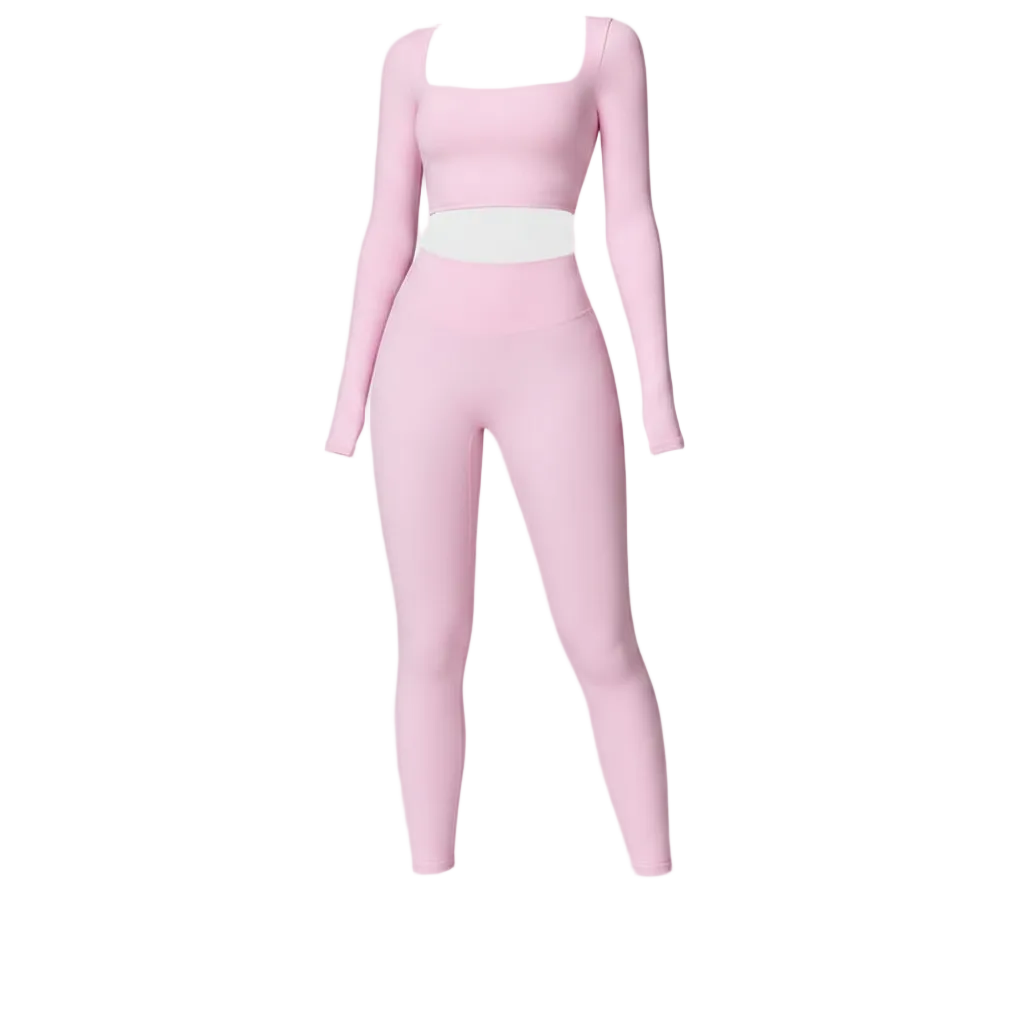 2-Piece Quick-Dry Long Sleeve Yoga Suit | Push-Up High Waist Scrunch Set