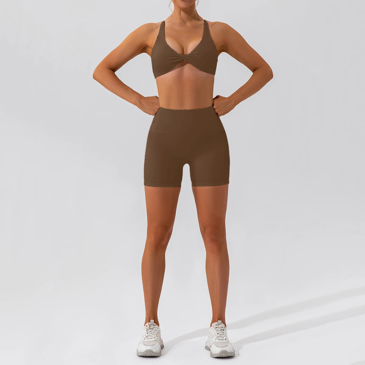 2-Piece Quick-Dry Long Sleeve Yoga Suit | Push-Up High Waist Scrunch Set