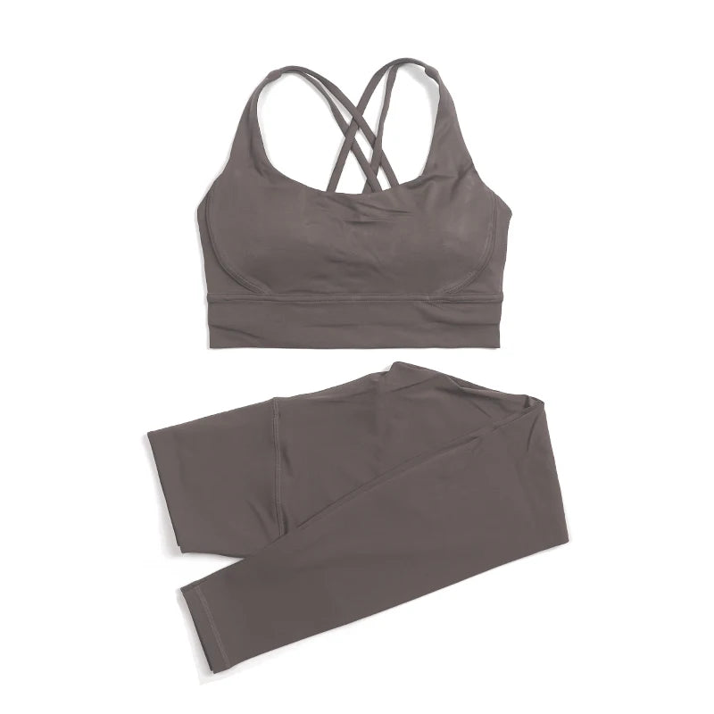 2-Piece Nylon Yoga Set | Breathable Quick-Dry Sportswear