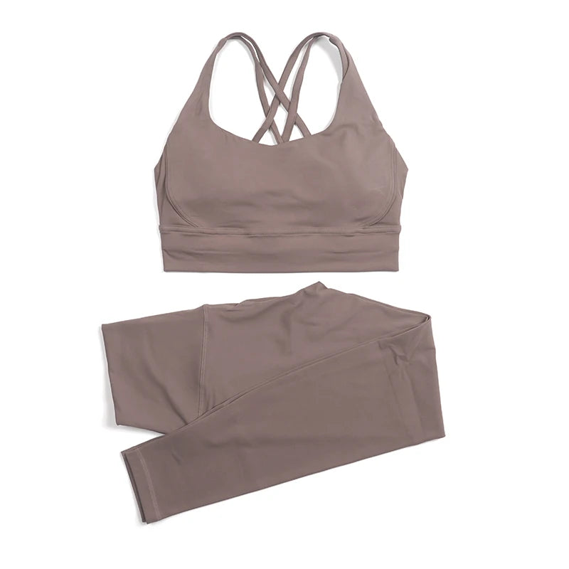 2-Piece Nylon Yoga Set | Breathable Quick-Dry Sportswear